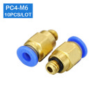 10pcs M6 공압 피팅 커넥터 수 스트레이트 원터치 릴리스 PC4-M6