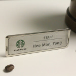 24k메탈도금명찰 금속 자석 명찰 보광산업 실버프레임 1