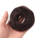 블랙 올림머리 곱창밴드 생머리 인모 가발 부분가발