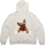 기모후드집업 뒷면 이건 뭘까 강아지 생각 디자인 WFGEQRJ