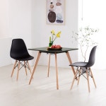 베스트리빙 베스트리빙 에펠 윌리 사각형 2인용 원목 카페 인테리어 식탁세트 의자 2개