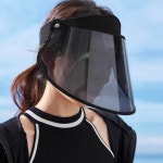 블랙 돌돌이 썬캡 UV차단모자 자외선차단모자 챙모자