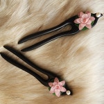 박달나무 올림머리 뒤꽂이 국악 한복 비녀 웨딩