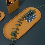 라운드 가죽 소품 트레이 L 1P 시계 악세사리 보관