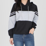 모이르벨라 여성용 케빈 배색 후드 티셔츠 M T24FW2-A0589