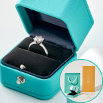 돌리버튼 모이사나이트 반지 다이아몬드 랩그로운 다이아 결혼 웨딩링 몬드캐럿 프로포즈 0 5캐럿 5부 6호 가드링X