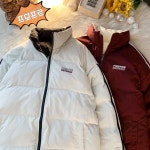 POMTOR 루즈핏 캐주얼 남녀공용 겨울 숏 패딩 양면 투컬러 커플 숏패딩 L