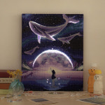 아트조이 꿈꾸는 고래 LED 캔버스 보석십자수 40x50 단품 1개