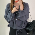 헤이레이디 하이캣 스트링 블라우스