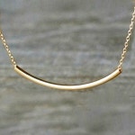 스마일 바목걸이 심플목걸이 스틱 목걸이