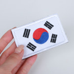 자수 태극기 와펜 패치 흰색 패치 와펜 WFHNB4M