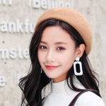 앙고라 베레모 스타 여성모자 빵모자 털모자