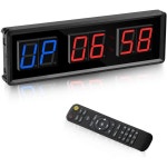 체육관 타이머 주짓수 카운트다운 가정용 LED 인터벌 디지털 벽시계 피트니스 숫자 다운업 시계