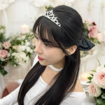 웨딩 티아라 왕관머리띠 C