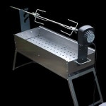 바베큐 그릴 야외 캠핑 360도 자동회전 숯불구이 치킨 BBQ