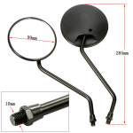 1 쌍 범용 오토바이 백미러 핸들 바 엔드 사이드 라운드 미러 알루미늄 혼다 스즈키 야마하 가와사키