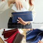 여자 소가죽 지퍼 장지갑 슬림 20대 30대 지폐