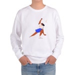 맨투맨 프린트티셔츠 사각형 끈 모양