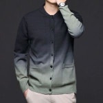 남자브이넥니트 브이넥 니트 가을 슬림 보카시 가디건 캐주얼 코트 ible3