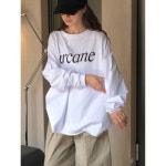 여성용 프린트티 가을 캐주얼 프린트 티셔츠 보송보송 루즈핏 슬림핏 상의 KS3