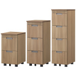 DHF 디알 화일박스 서랍장 수납장 파일박스 캐비넷 아카시아 3단 W404 X D520 X H1056