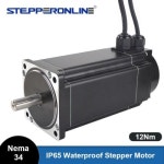 STEPPERONLINE IP65 방수 스텝퍼 모터 Nema 34 폐쇄 루프 6 0A 2 상 샤프트 CNC 밀링 머신용