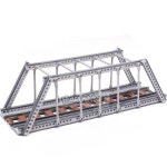 Marumine-MOC 기차 트랙 브릿지 도시 육교 철도 벽돌 블록 모델 키트 고속 53401 빌딩 건설 222PCS