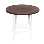 지오리빙 접이식 플라스틱 원형 야외 테이블 2개 편의점 포장마차