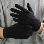 남성 3컬러 고급라벨 스마트터치 겨울 스웨이드 장갑