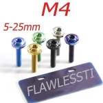 FLAWLESSTI Xmax 300 Nmax 155 혼다 포르자 350 웨이브 125i 용 티타늄 볼트 Gr5 M4 5-25