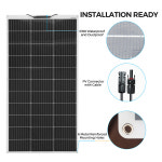 XINPUGUANG Solar Panel 120W 12V 초유연 단결정 태양 전지 오프 그리드 태양광 패널 모듈 키트 시스템