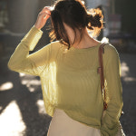 스윗트리 간절기 시스루 긴팔 니트 티셔츠 j0812