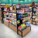 마트 사탕 스낵바 스탠드 매대 수납 렉 초콜렛 진열대 간식 심플 사중 단판 145 높이