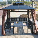 야외 파빌리온 정자 테라스 펜션 전기 캐노피 정원 바베큐장 42 사이즈는 고객센터로