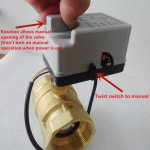전동 액추에이터 황동 볼 밸브 12V 24V 스위치가 3선 2제어 2방향 Actuator 3 Wi AC220V 220VAC