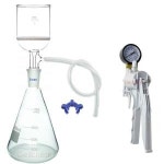 진공 흡입 필터 장치 부 흐너 깔때기 1L 플라스크 핸들 펌프