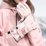 고밀도 방한 미끄럼방지 터치 여성 보드스키 눈꽃장갑