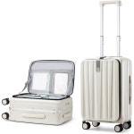 Hanke Hanke 20 Inch Carry On Luggage with Wheels PC Hard Shell Suitcase Top Opening Aluminum Frame T