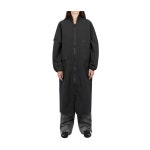 GANNI 가니 여성 로고 디테일 롱 봄버 자켓 F9468-099-FW24