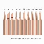 10개입 납땜 인두 팁 순수 구리 900M 헤드 세트 내부 열선 전기 용접 도구