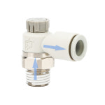 SMC 타입 속도 공압 피팅 스로틀 밸브 컨트롤러 미터아웃 AS22 원터치 M5 04A AS1201F