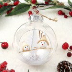 스노우 투명 장식볼 눈사람친구