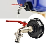 IBC 탱크 탭 어댑터 S60 6 황동 합금 굵은 나사산 빠른 연결 교체 밸브 정원 홈 피팅 수도꼭지 A