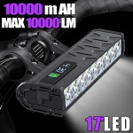 NEWBOLER 자전거 라이트 전면 10000루멘 자전거 라이트 10000mAh 방수 손전등 USB 충전 MTB 도로 사이클링