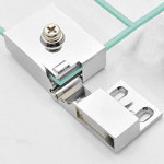 유리문힌지 4 팩 유리 도어 경첩 캐비닛 힌지 와인 디스플레이