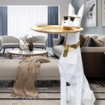 강아지 조각상 테이블 개모형 도자기 트레이 장식품 선반 거실 몽유토끼