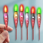 긴 꼬리 전자 낚시 플로트 녹색 빛 바위 낚시 Led 빛 플로트 장비 야간 낚시 액세서리 1 개