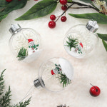 눈사람 장식볼 스노우 투명 3p세트