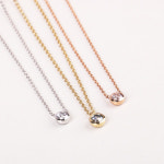 3부 우물 랩 다이아몬드 목걸이 솔루나주얼리