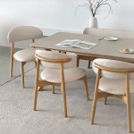 로포텐 빈센트 양면 세라믹식탁 세트 6인용 낮은 식탁 포세린 1800 의자3 벤치